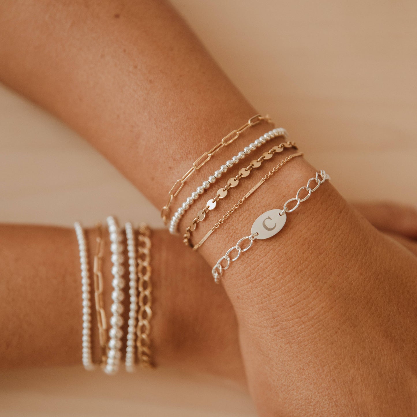 Sterling Silver Luxe Beaded Bracelet