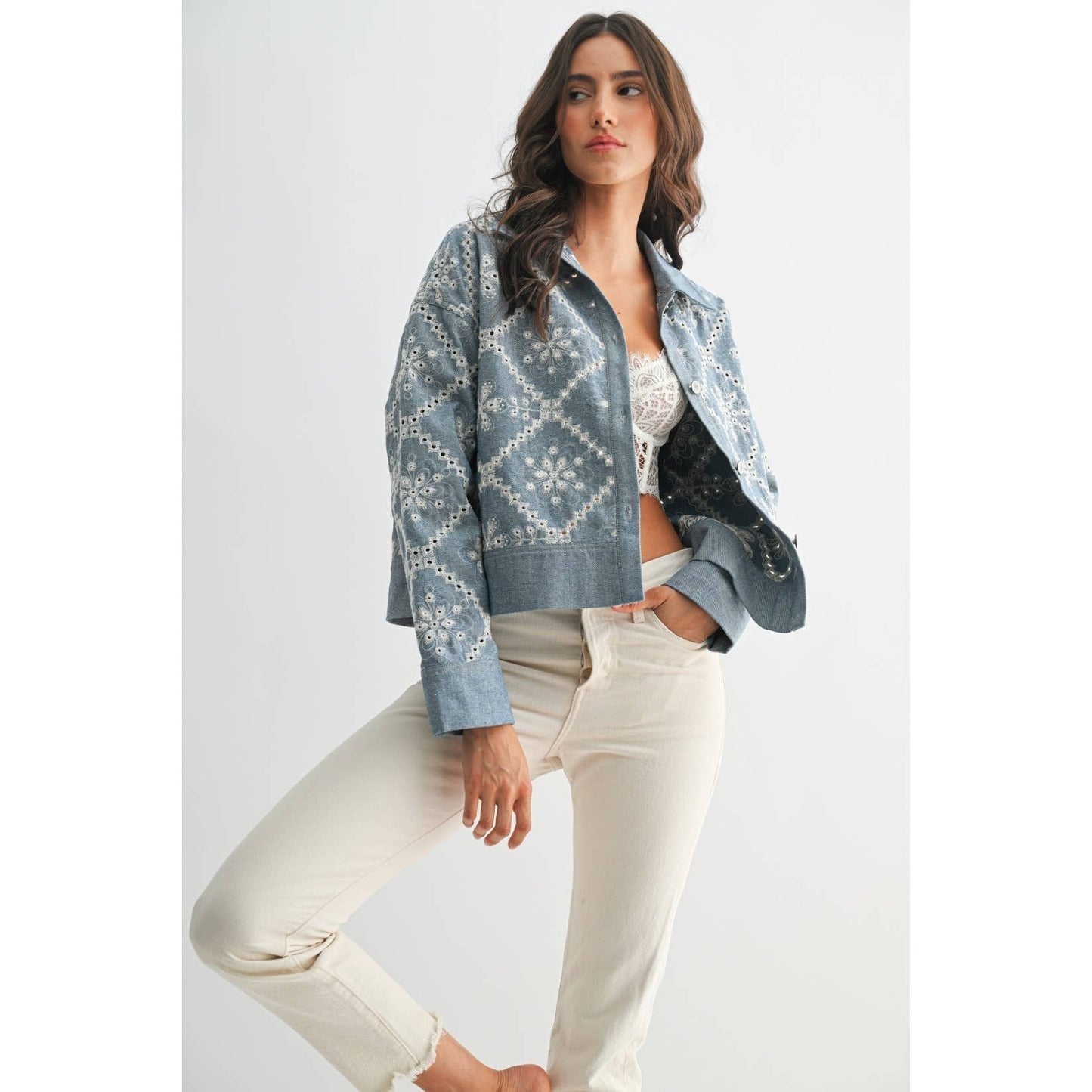 EMBROIDERED DENIM JACKET