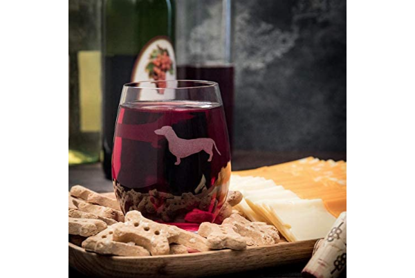 Dachshund Stemless Wine Glasses