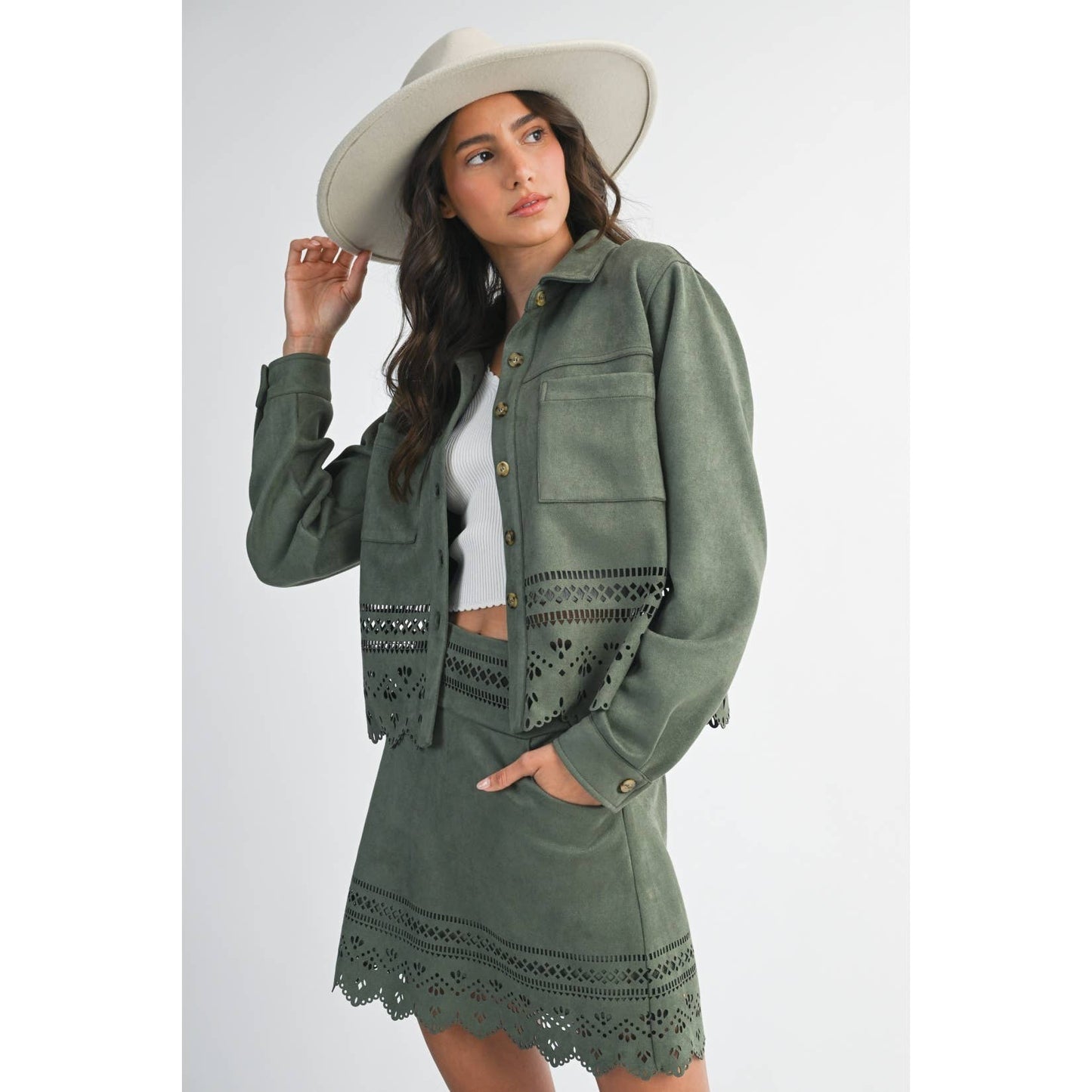 Green detail jacket