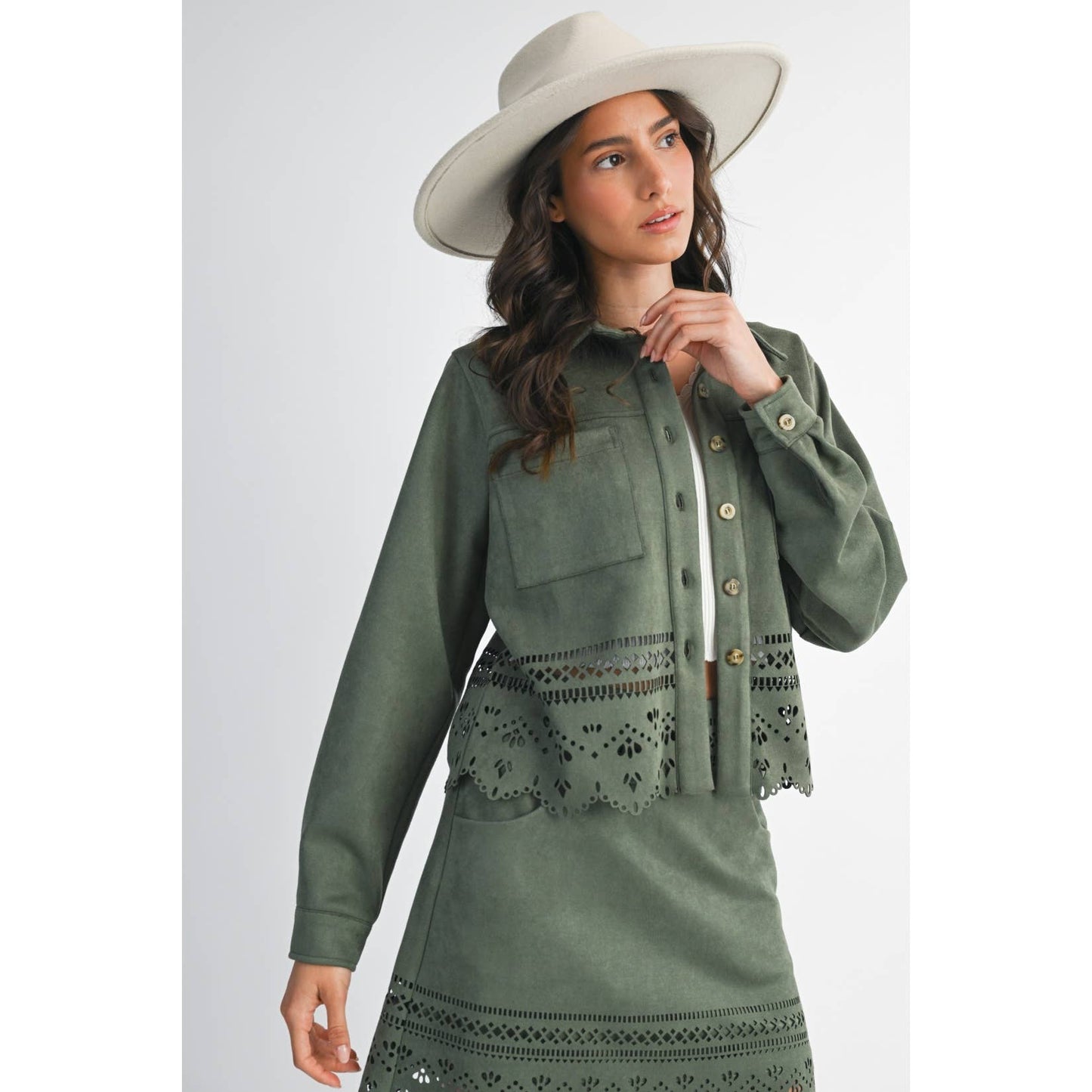 Green detail jacket