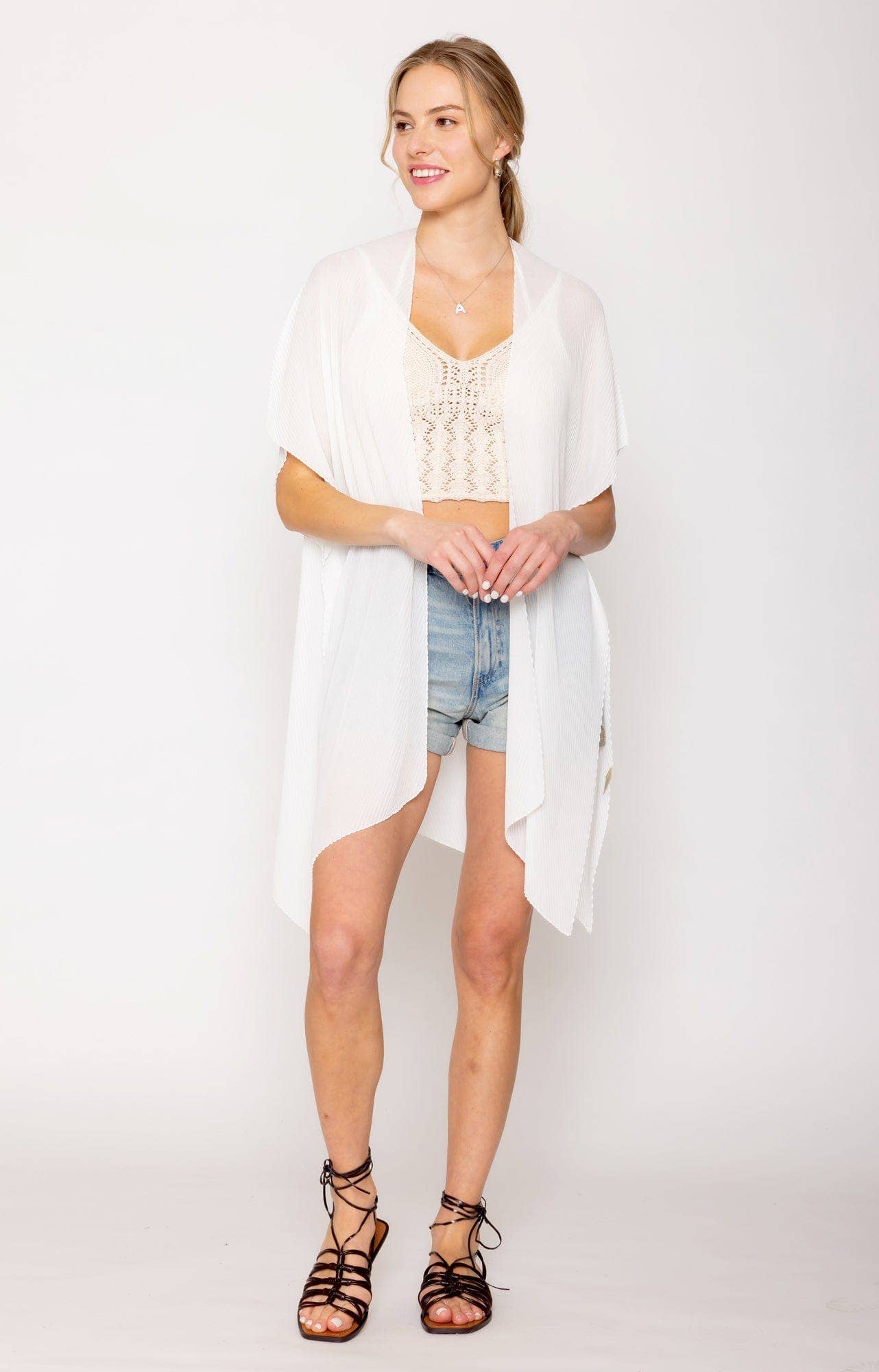 Samara Solid Kimono/Cover Up