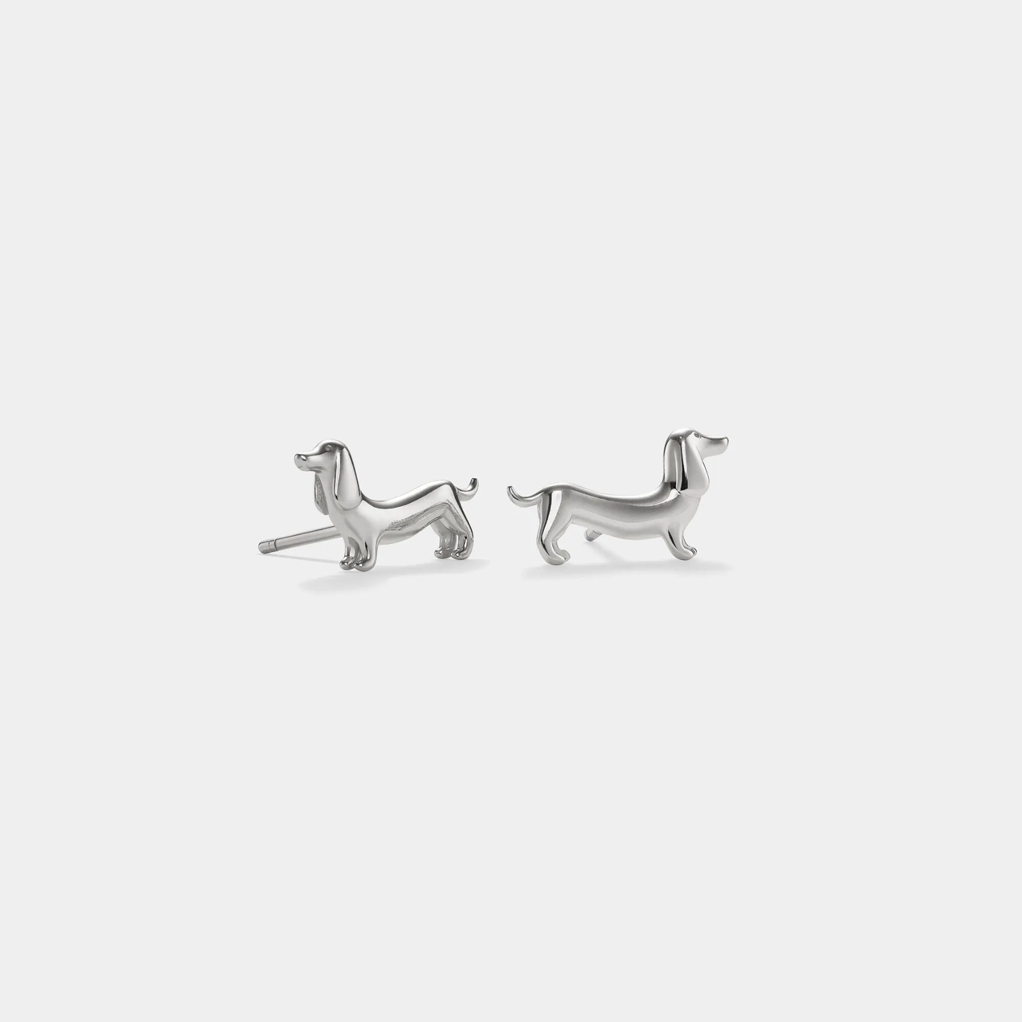 Dainty Dachshund Dog Stud Earrings