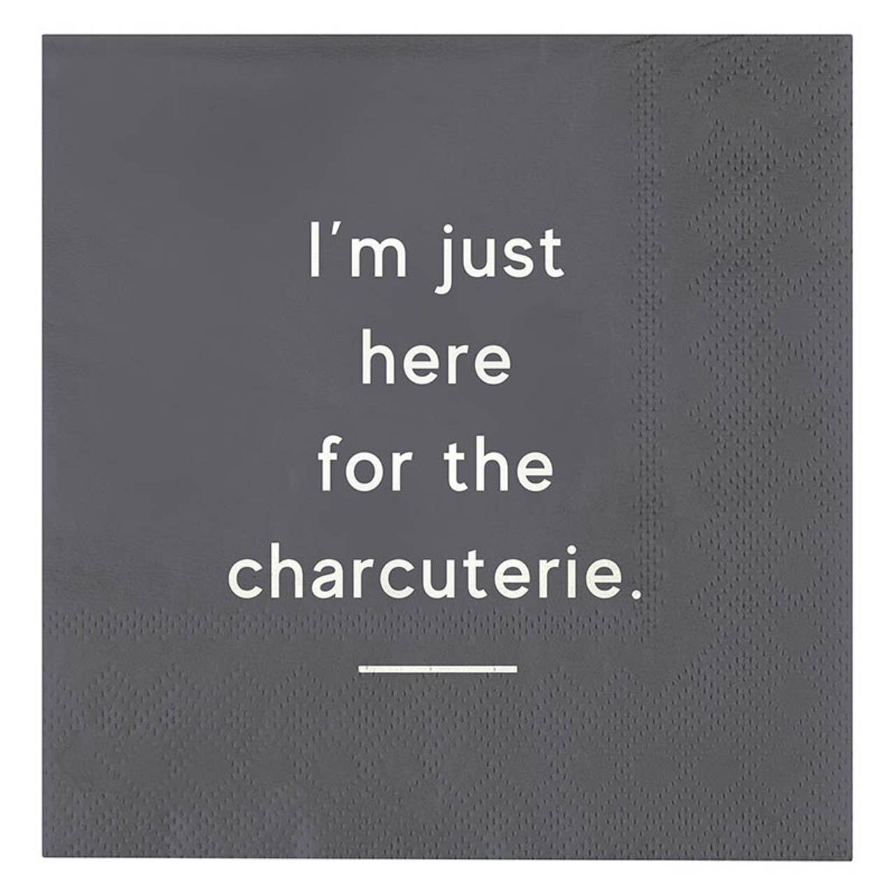 Cocktail Napkin - Just Here For The Charcuterie