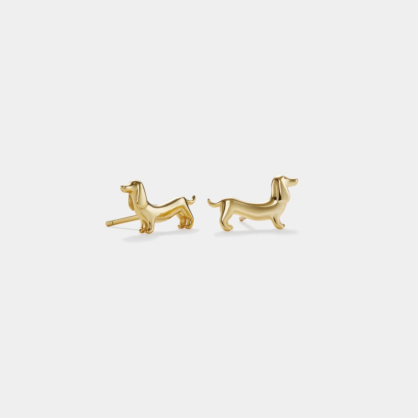 Dainty Dachshund Dog Stud Earrings