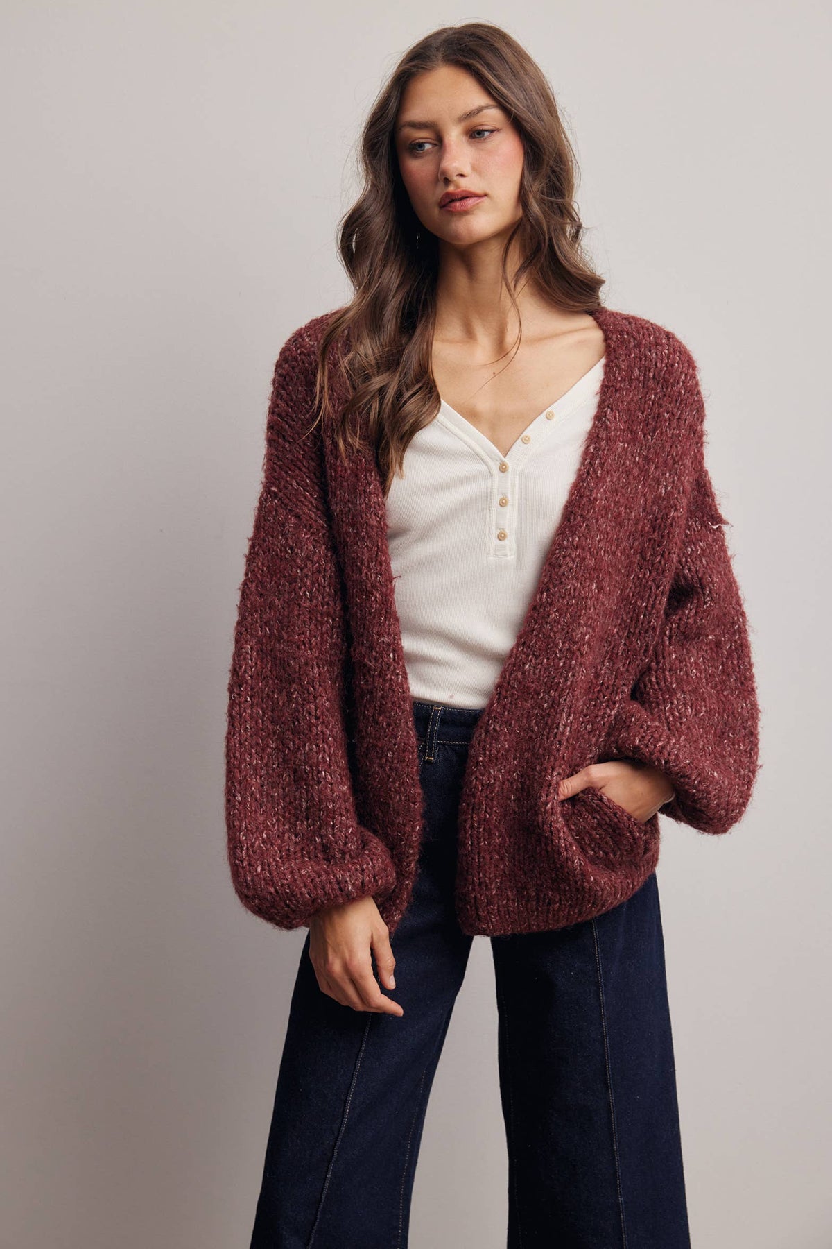 Chunky Soft Touch Knit Cardigan FSW0074