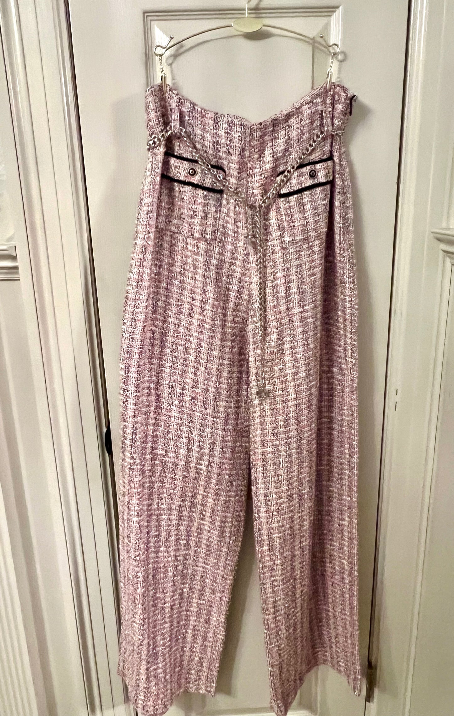 Maje wide leg tweed trousers