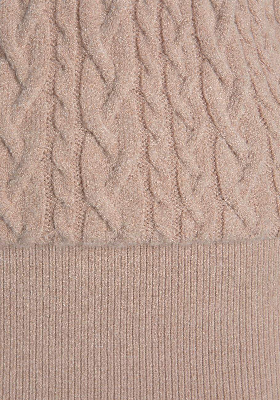 LASCANA Women's Cable Knit Sweater Dress