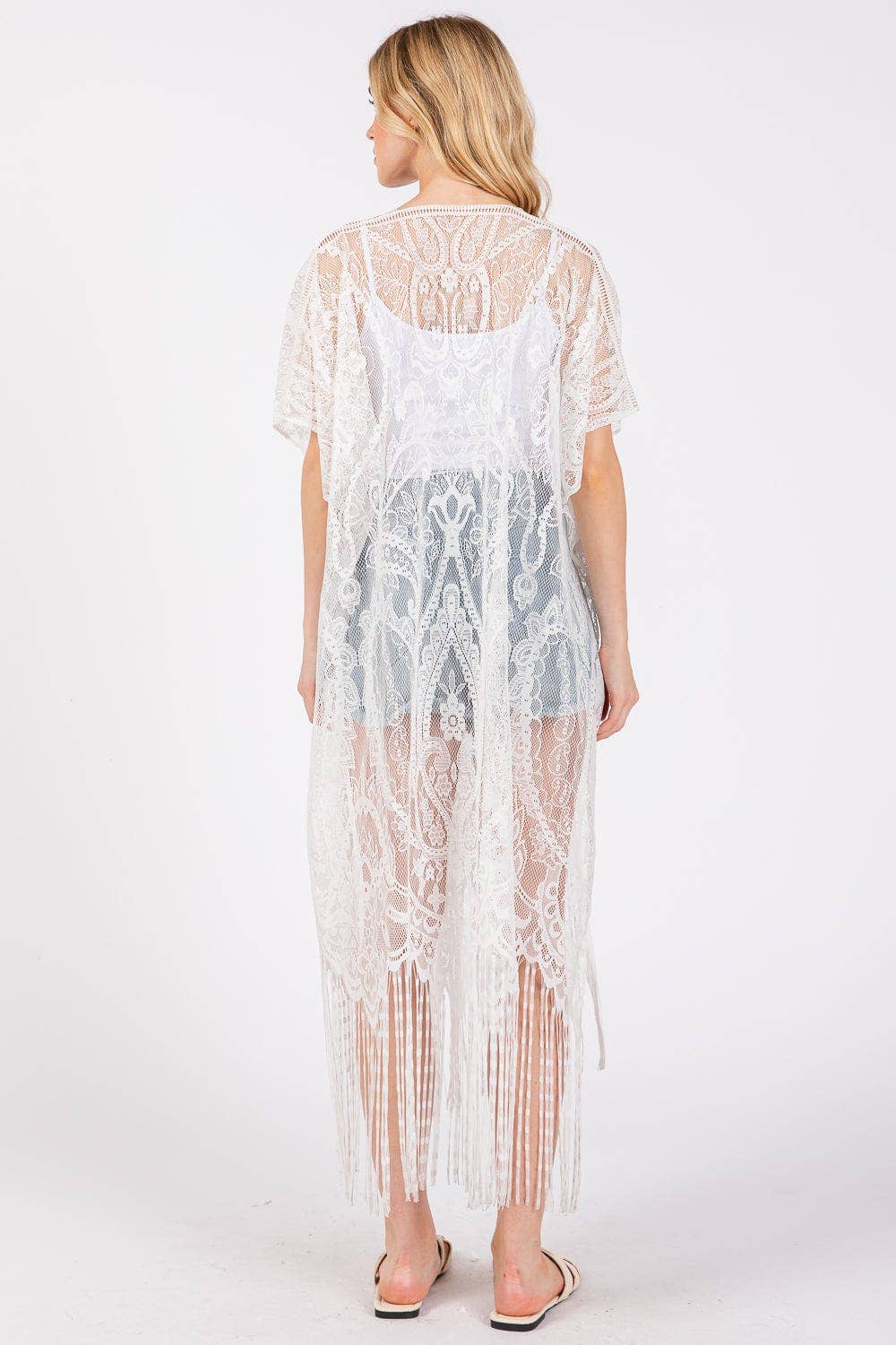 Elegant Lace Fringe Kimono