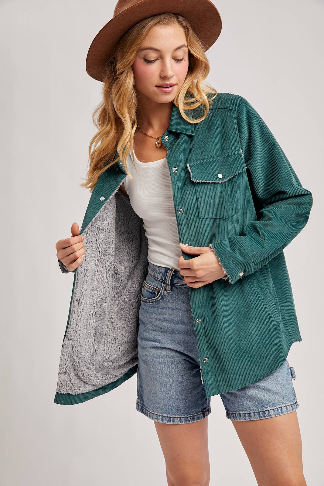 CORDUROY SHERPA-LINED JACKET