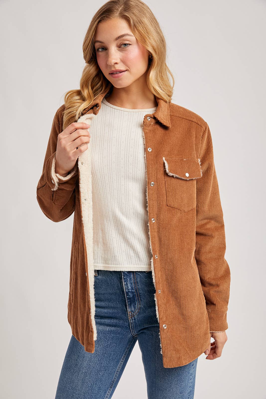 CORDUROY SHERPA-LINED JACKET