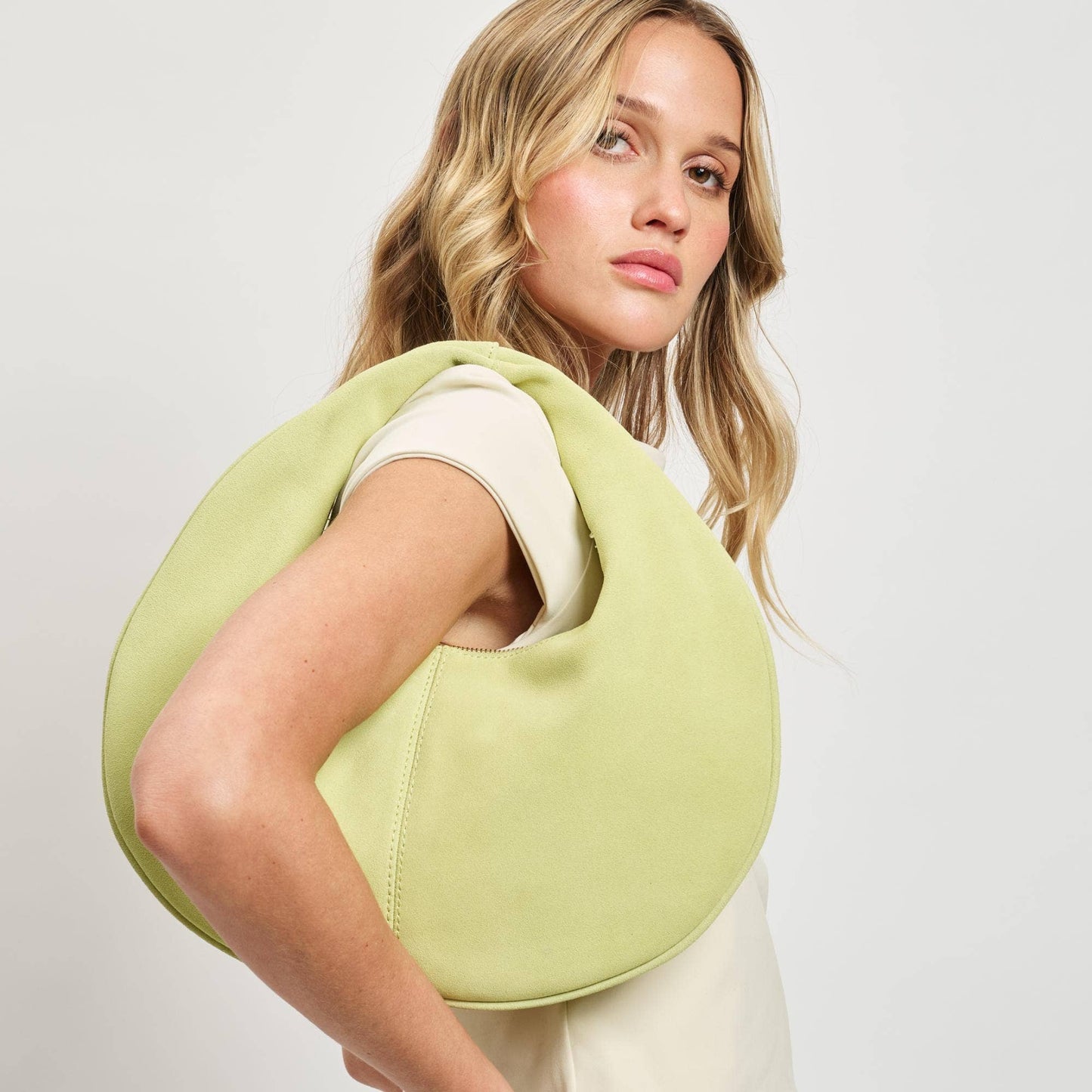 Farrah Genuine Suede Leather Hobo