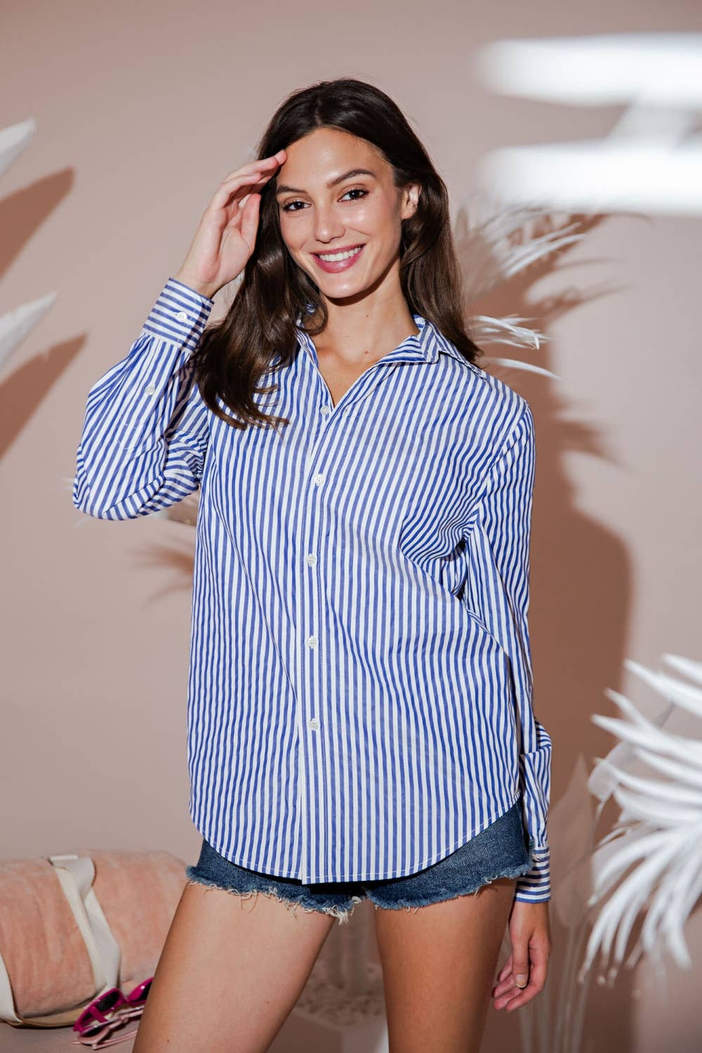 Classic Stripe Poplin Button Down Shirt