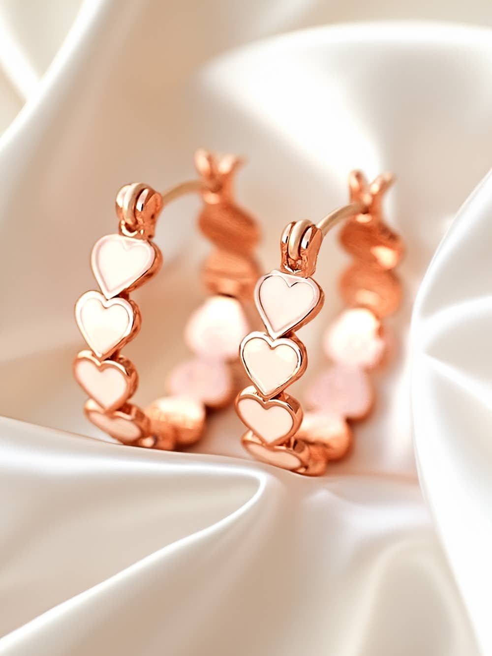 Heart Shape Plated Alloy Small Hook Earrings