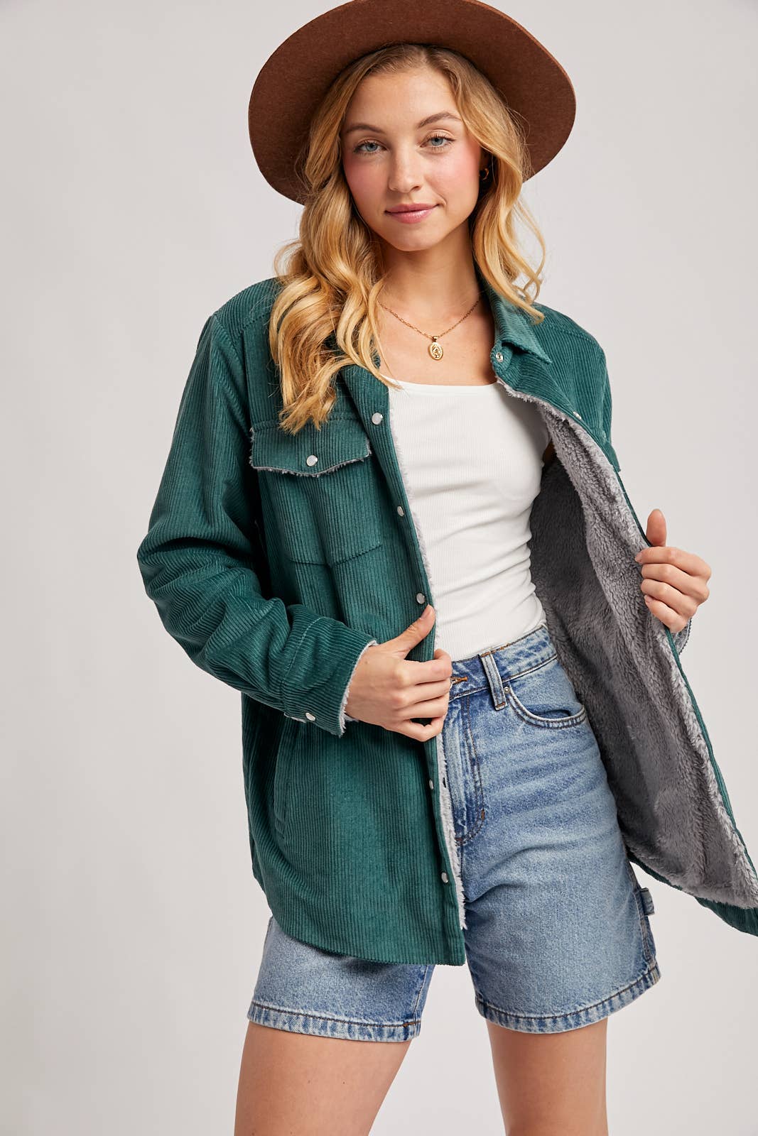 CORDUROY SHERPA-LINED JACKET