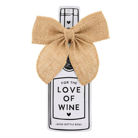 Burlap Wine Bottle Bow
