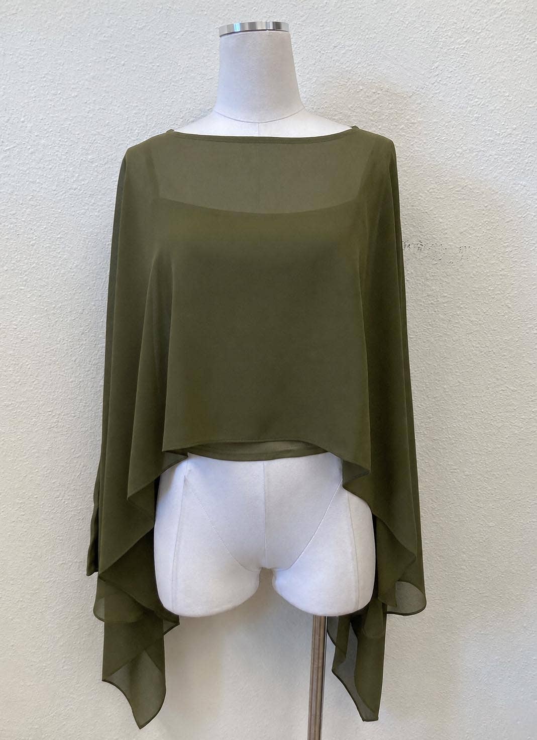 CHIFFON SHEER PONCHO AND CAMI SET