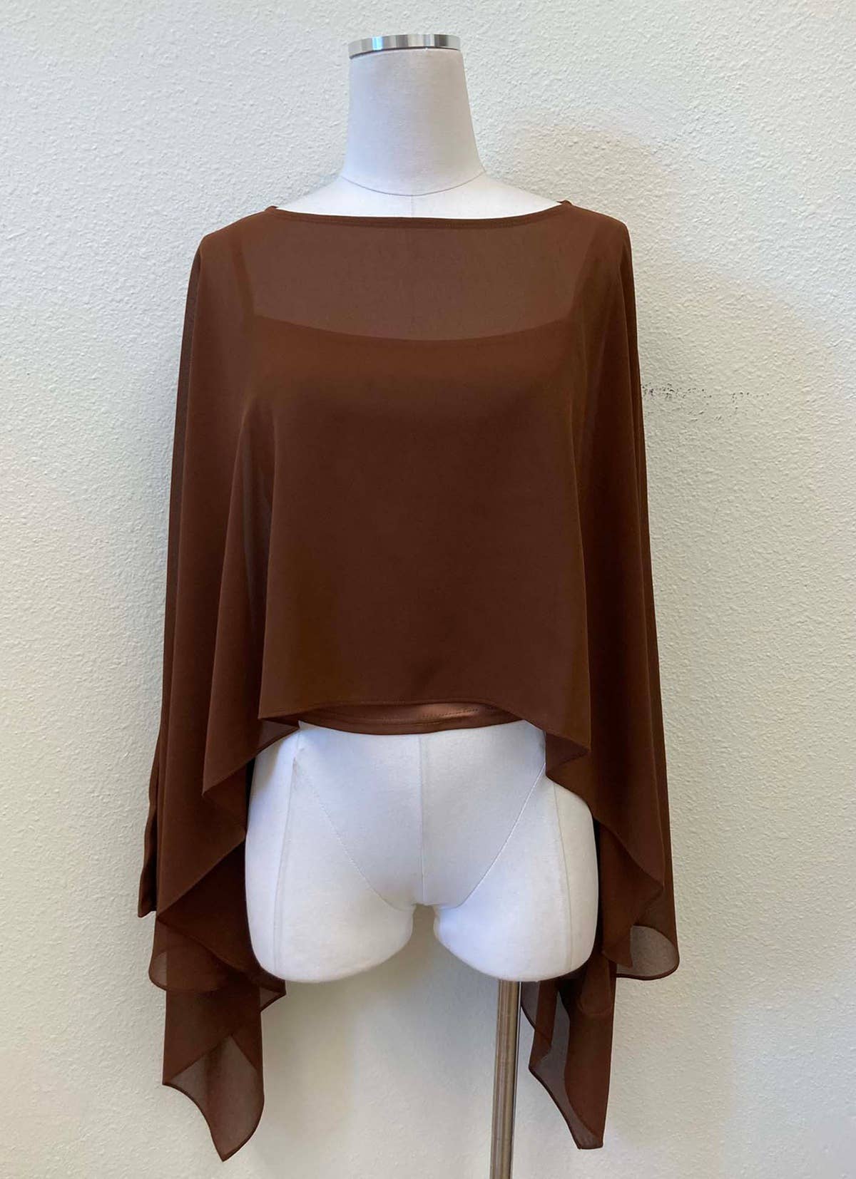 CHIFFON SHEER PONCHO AND CAMI SET