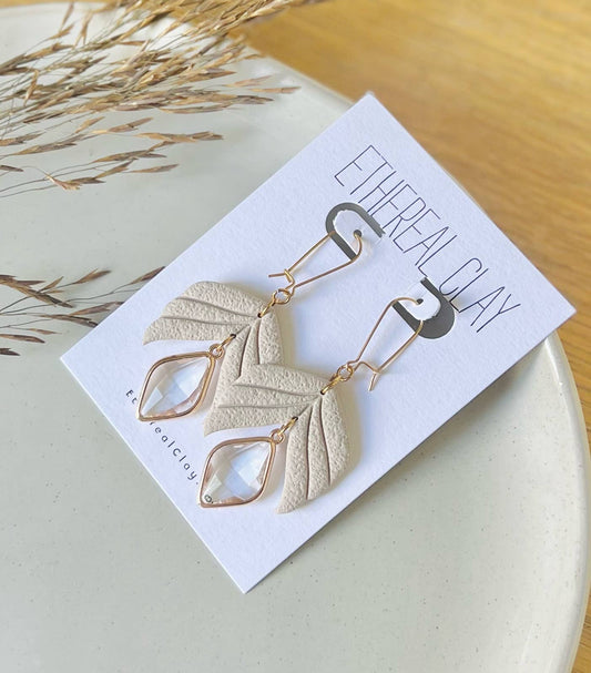 Fall / Winter Clay Earrings, Textured Clay Earrings