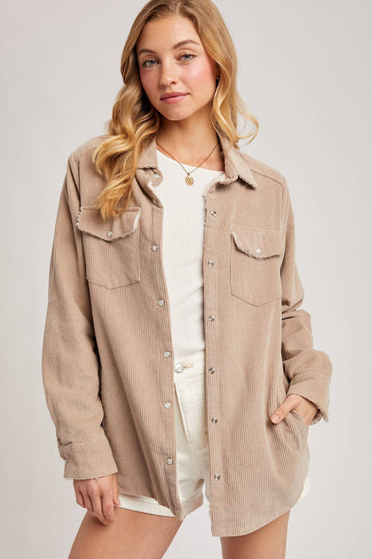 CORDUROY SHERPA-LINED JACKET