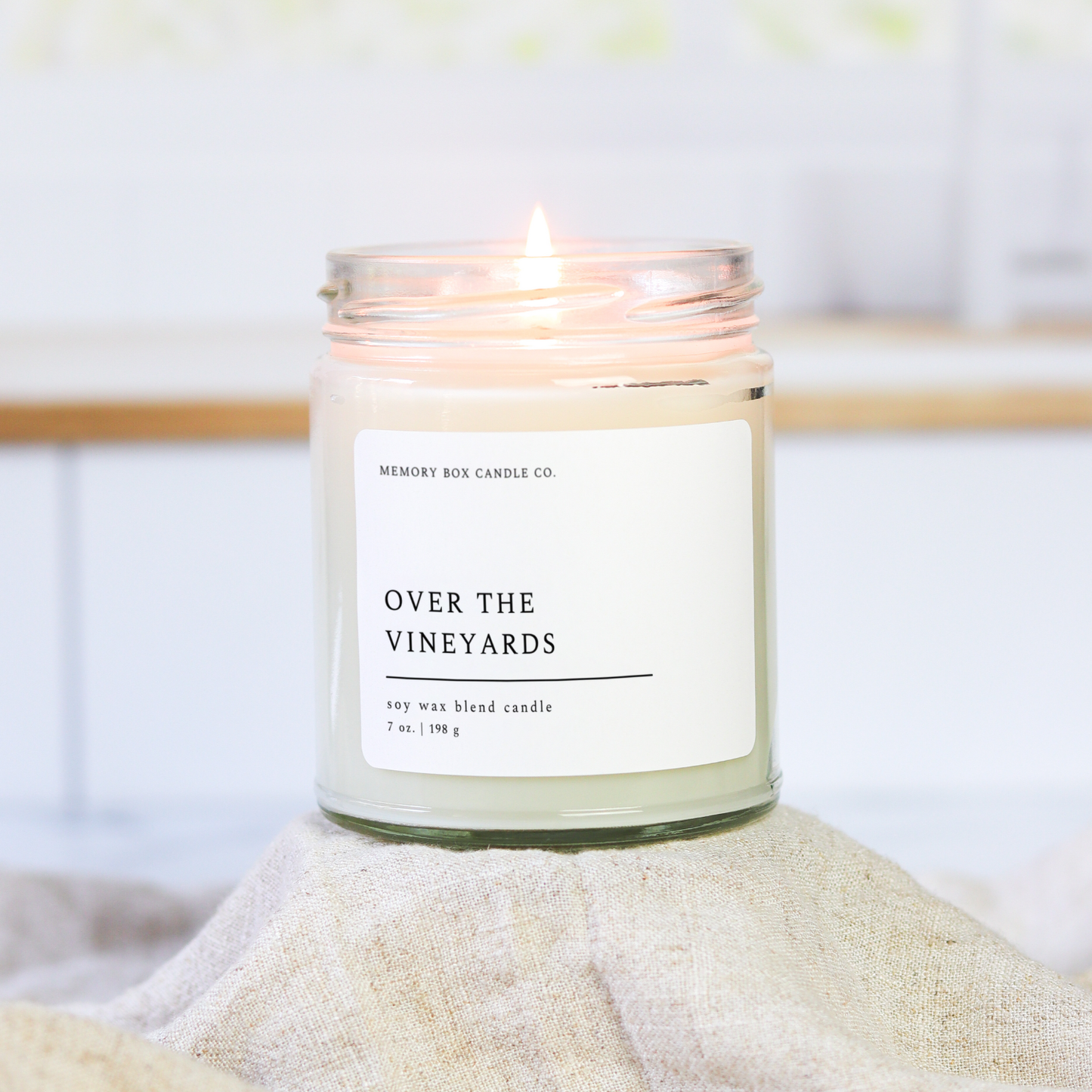 Over The Vineyards - 7 oz. Clear Glass Soy Candle