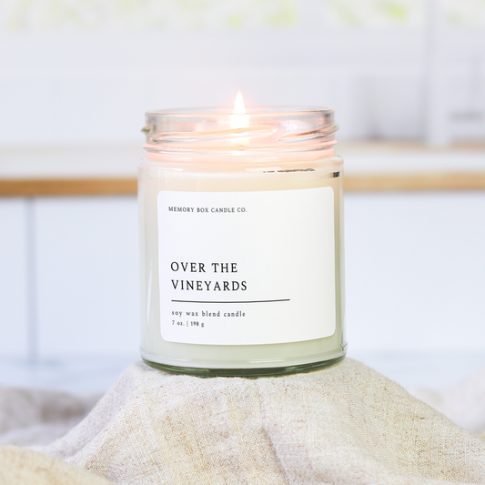 Over The Vineyards - 7 oz. Clear Glass Soy Candle