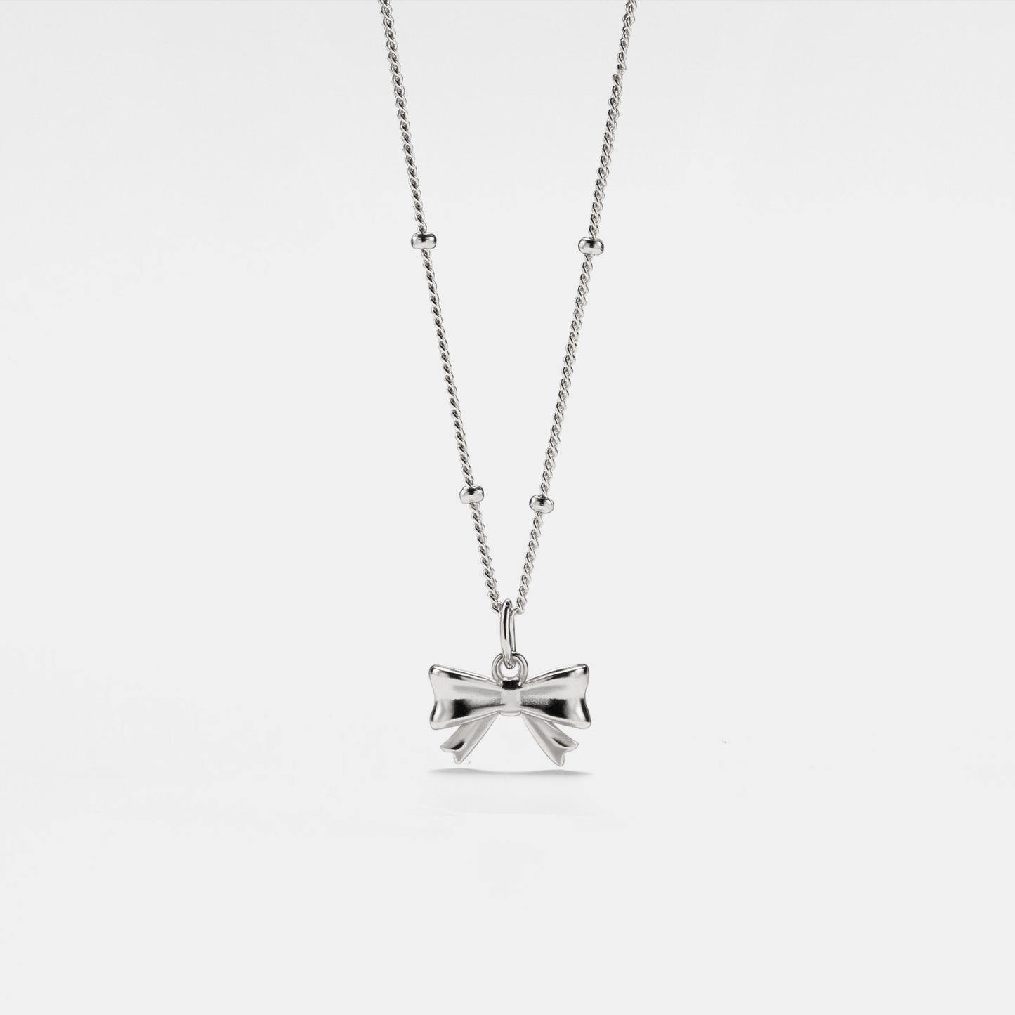 Dainty Bow Tie Bowknot Charm Necklace