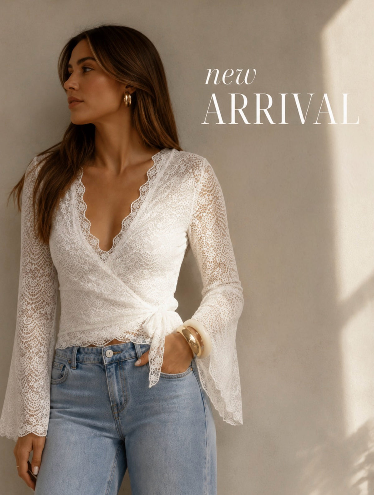 WRAP LACE TOP