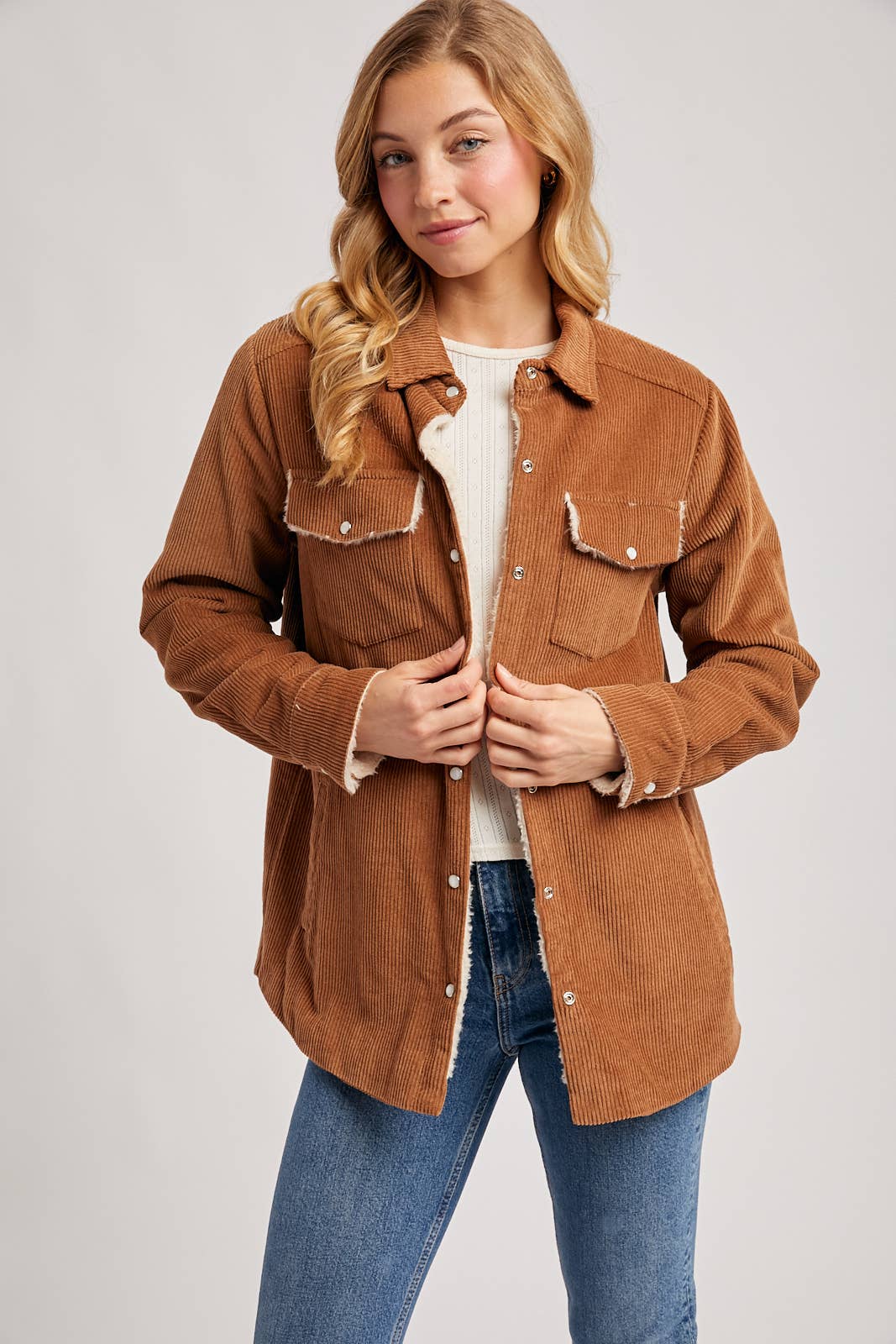 CORDUROY SHERPA-LINED JACKET