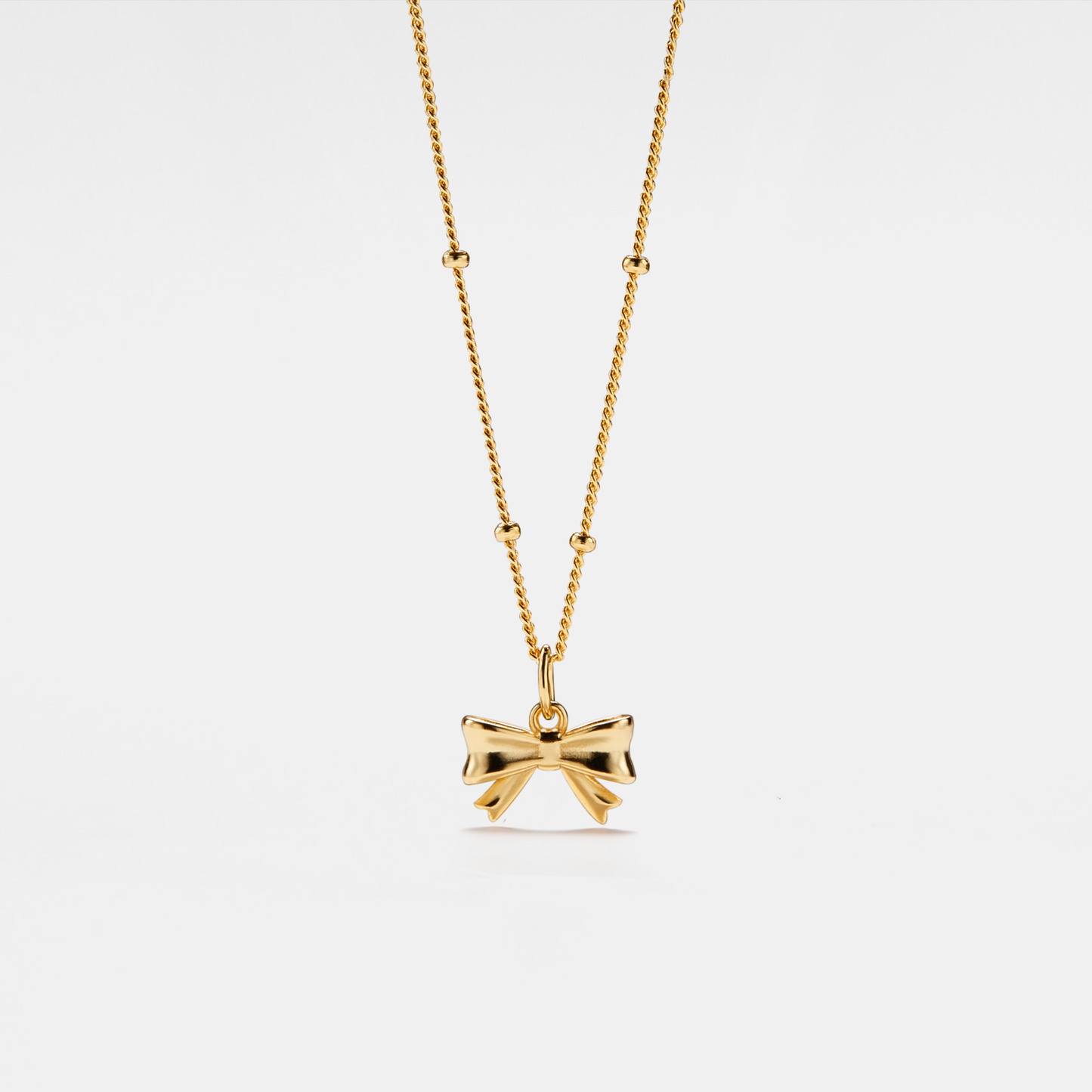 Dainty Bow Tie Bowknot Charm Necklace