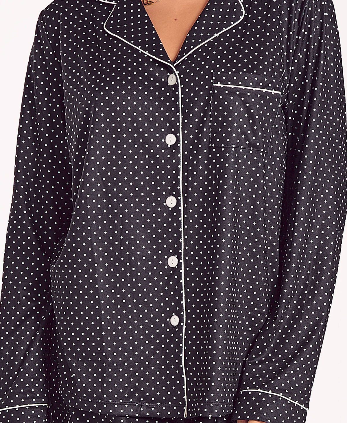 Calise Brushed Stretch-Knit Long Sleeve Pajama Set