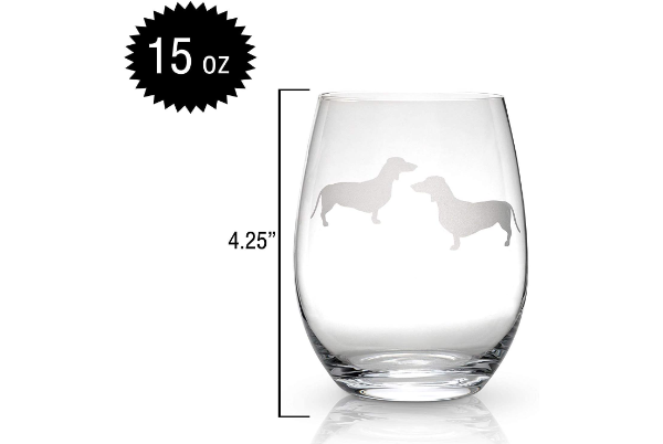 Dachshund Stemless Wine Glasses