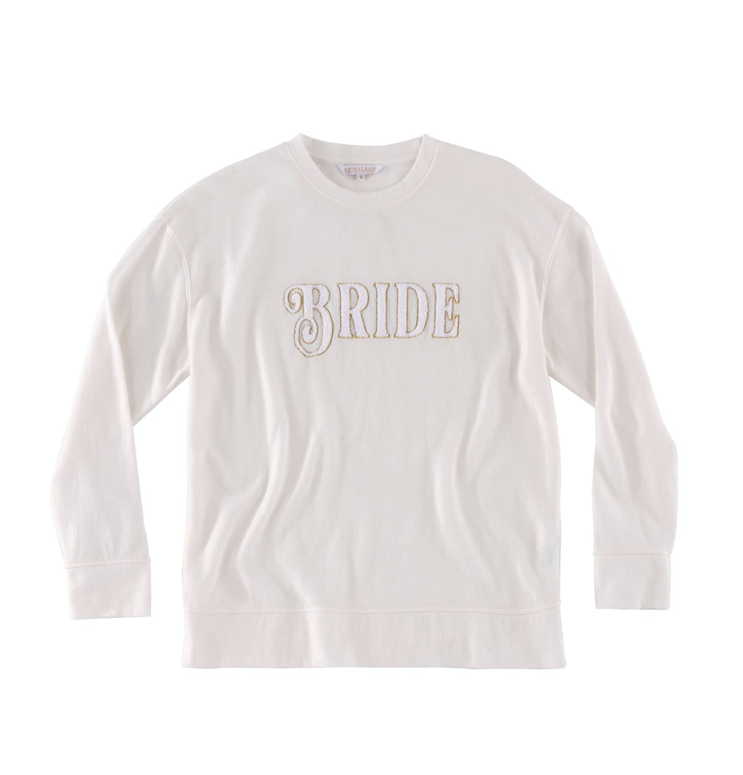 ASSORTED SET OF 6 "BRIDE" SWEATSHIRTS, IVORY
