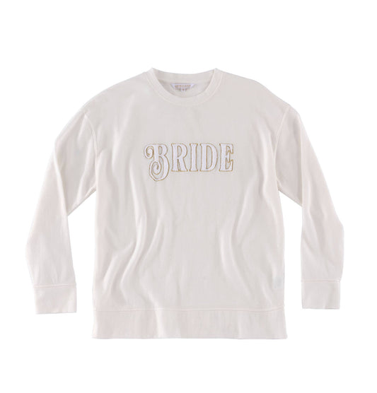 ASSORTED SET OF 6 "BRIDE" SWEATSHIRTS, IVORY