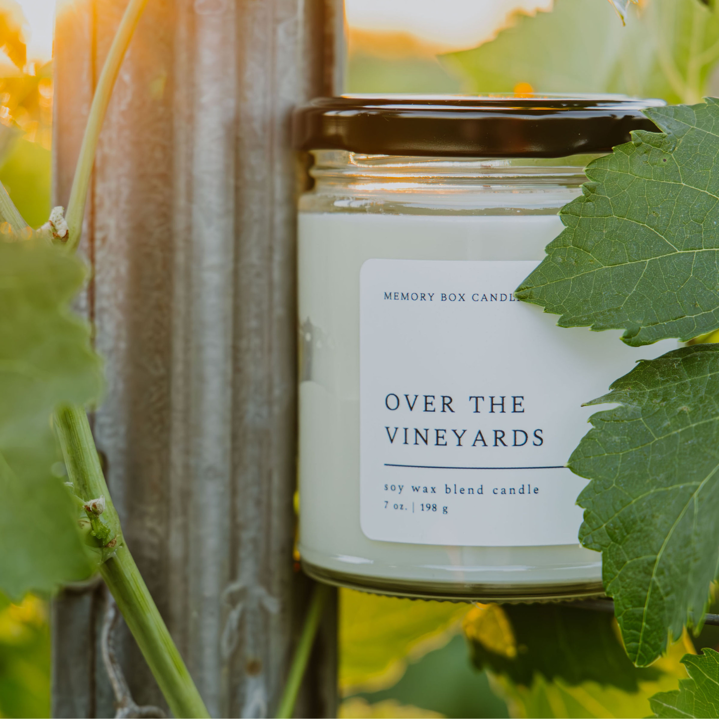 Over The Vineyards - 7 oz. Clear Glass Soy Candle