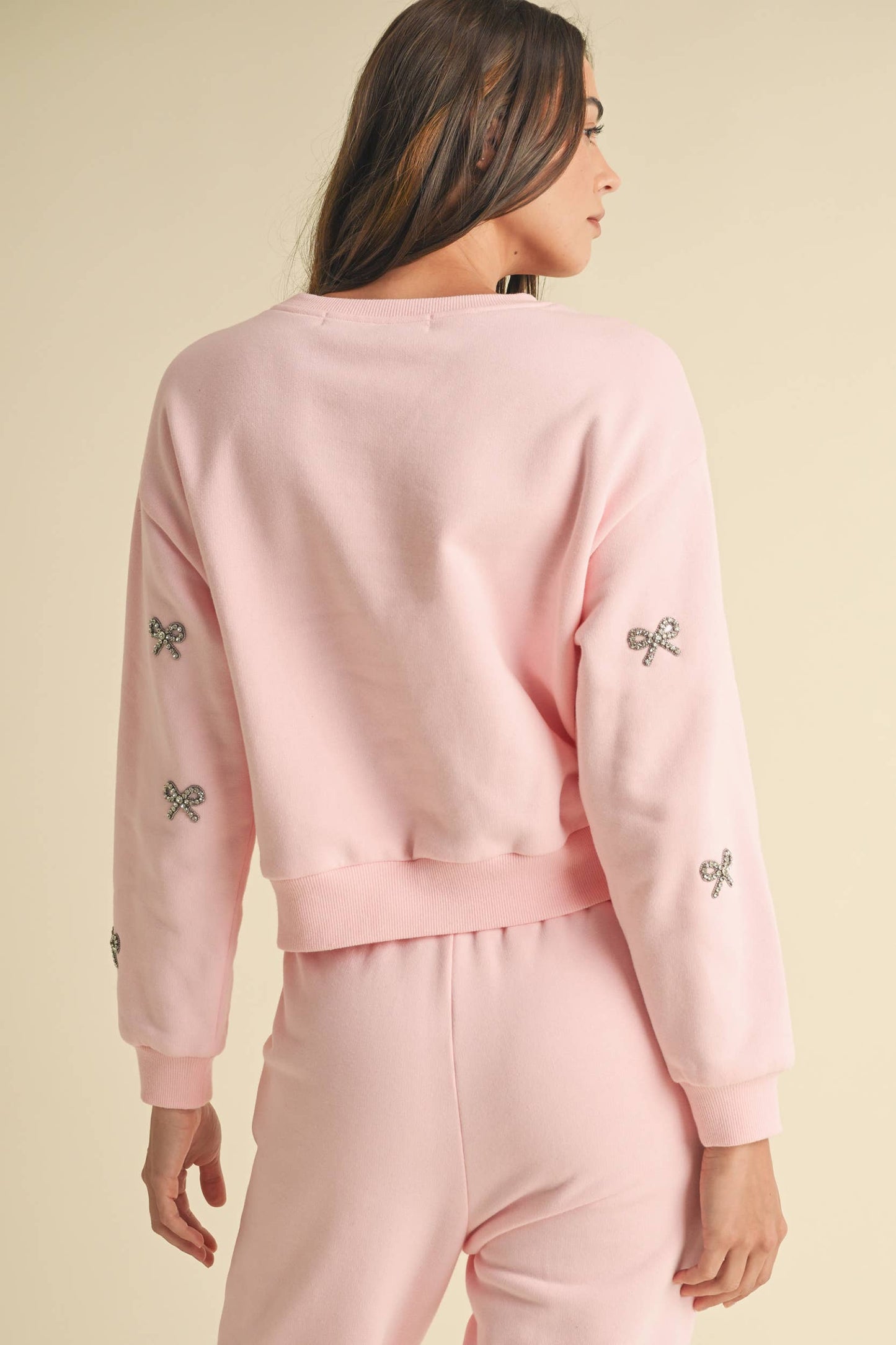 Jewel Bow Cotton Pullover