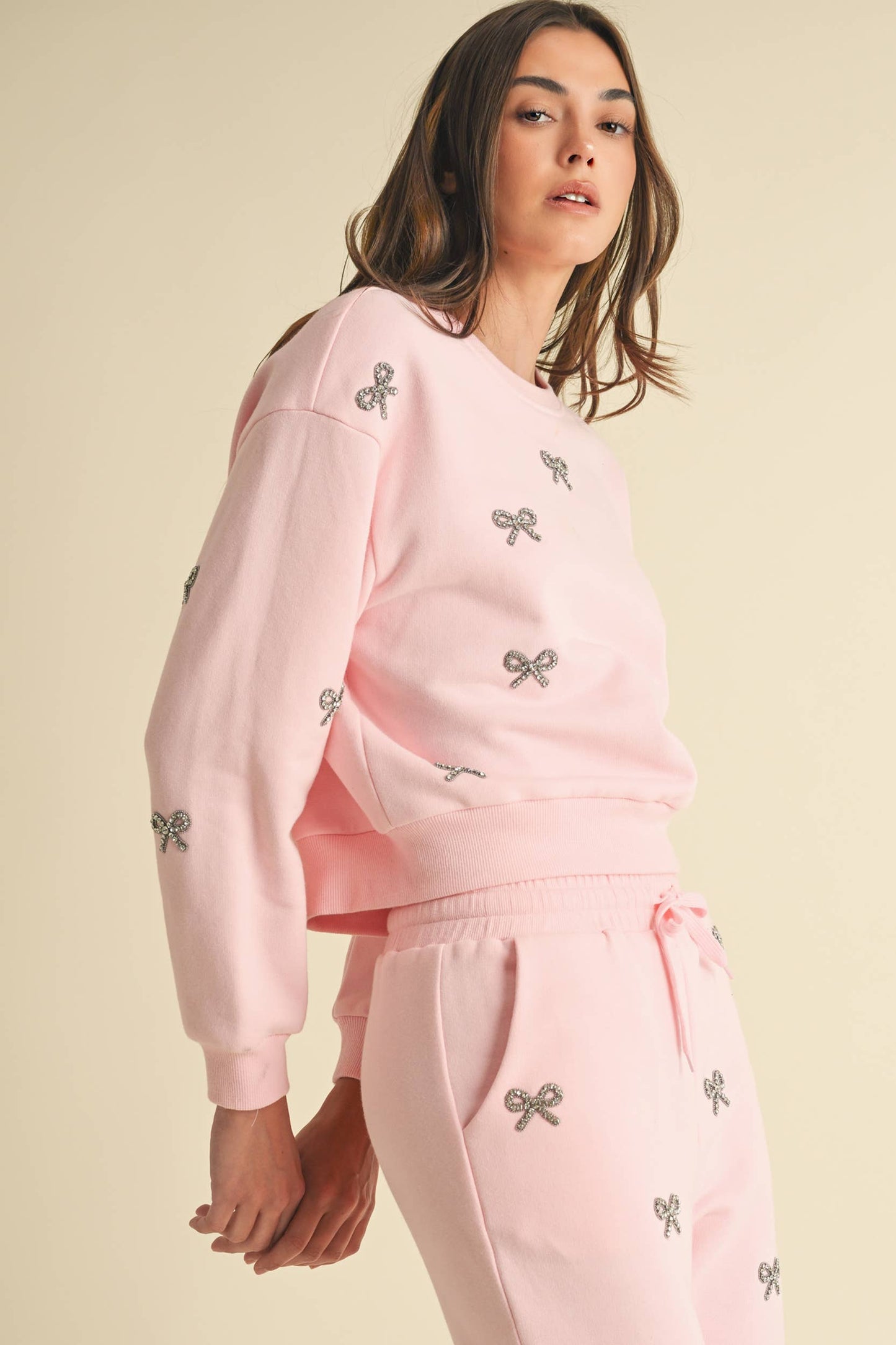 Jewel Bow Cotton Pullover