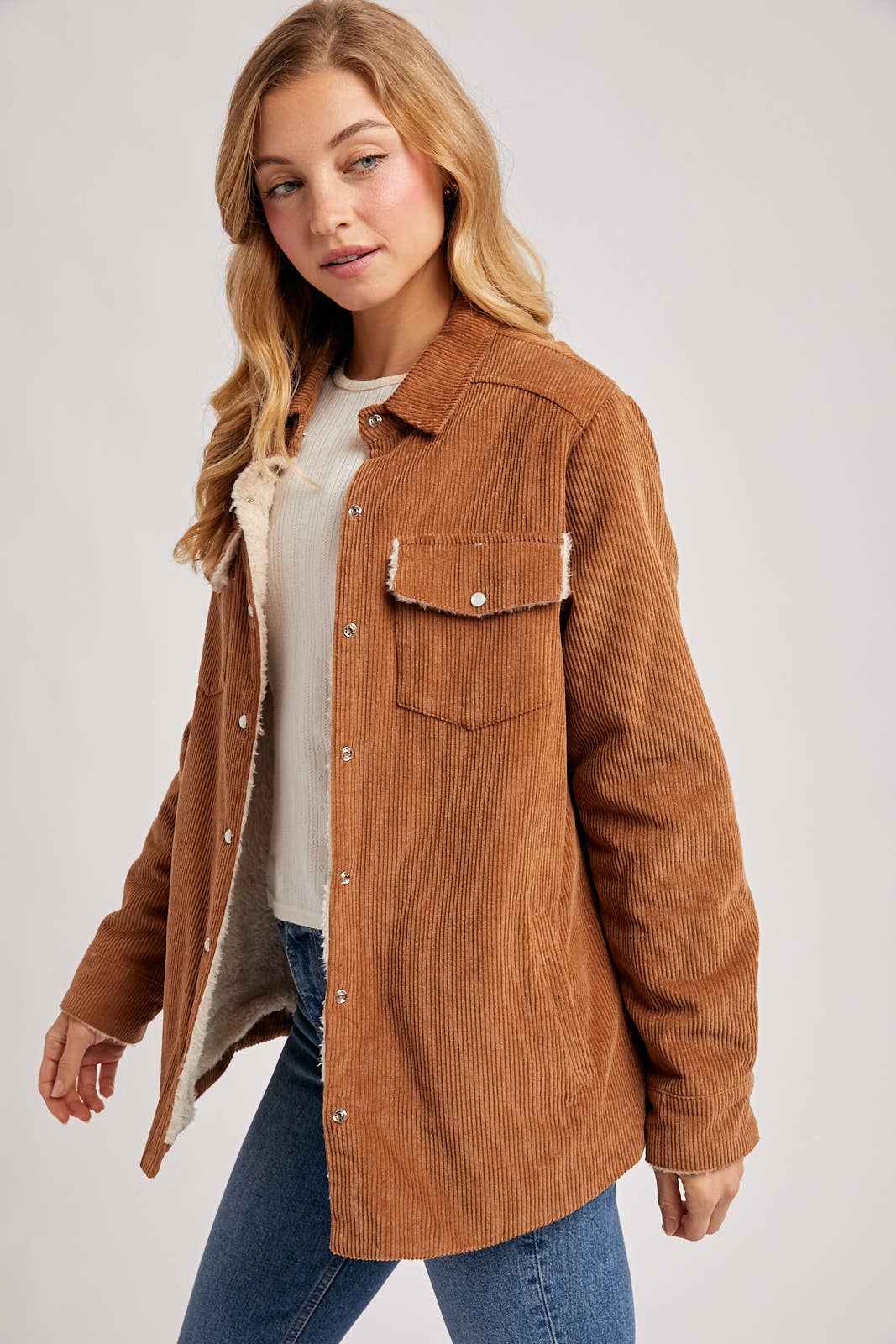 CORDUROY SHERPA-LINED JACKET