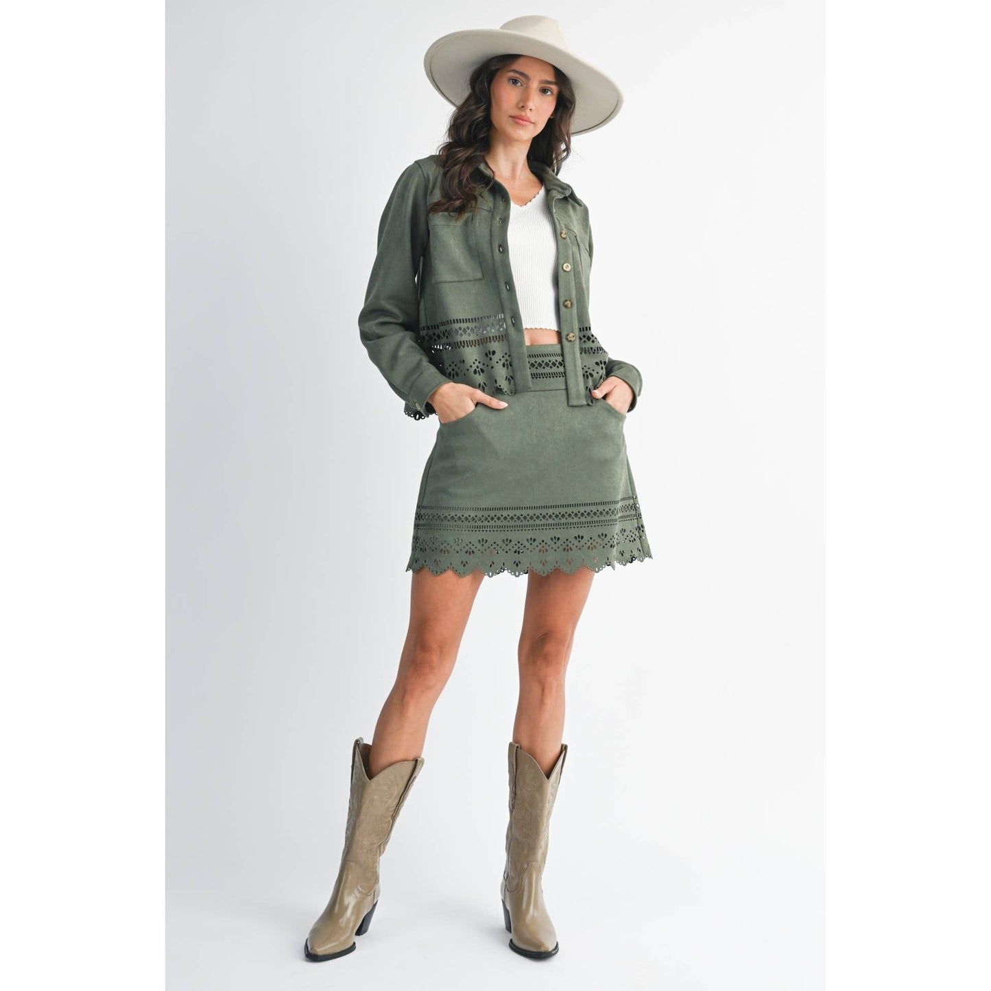Green detail jacket