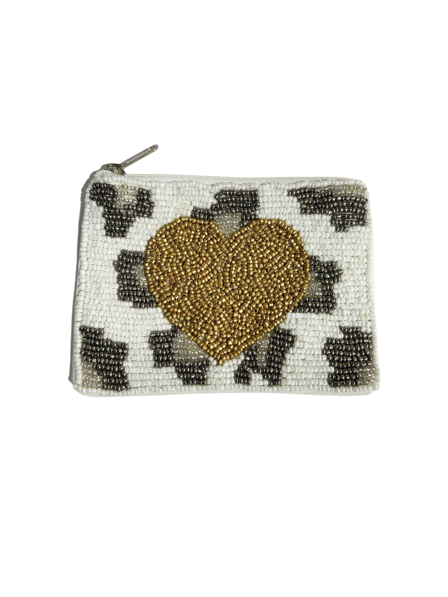 Heart Beaded Mani Coin Purse