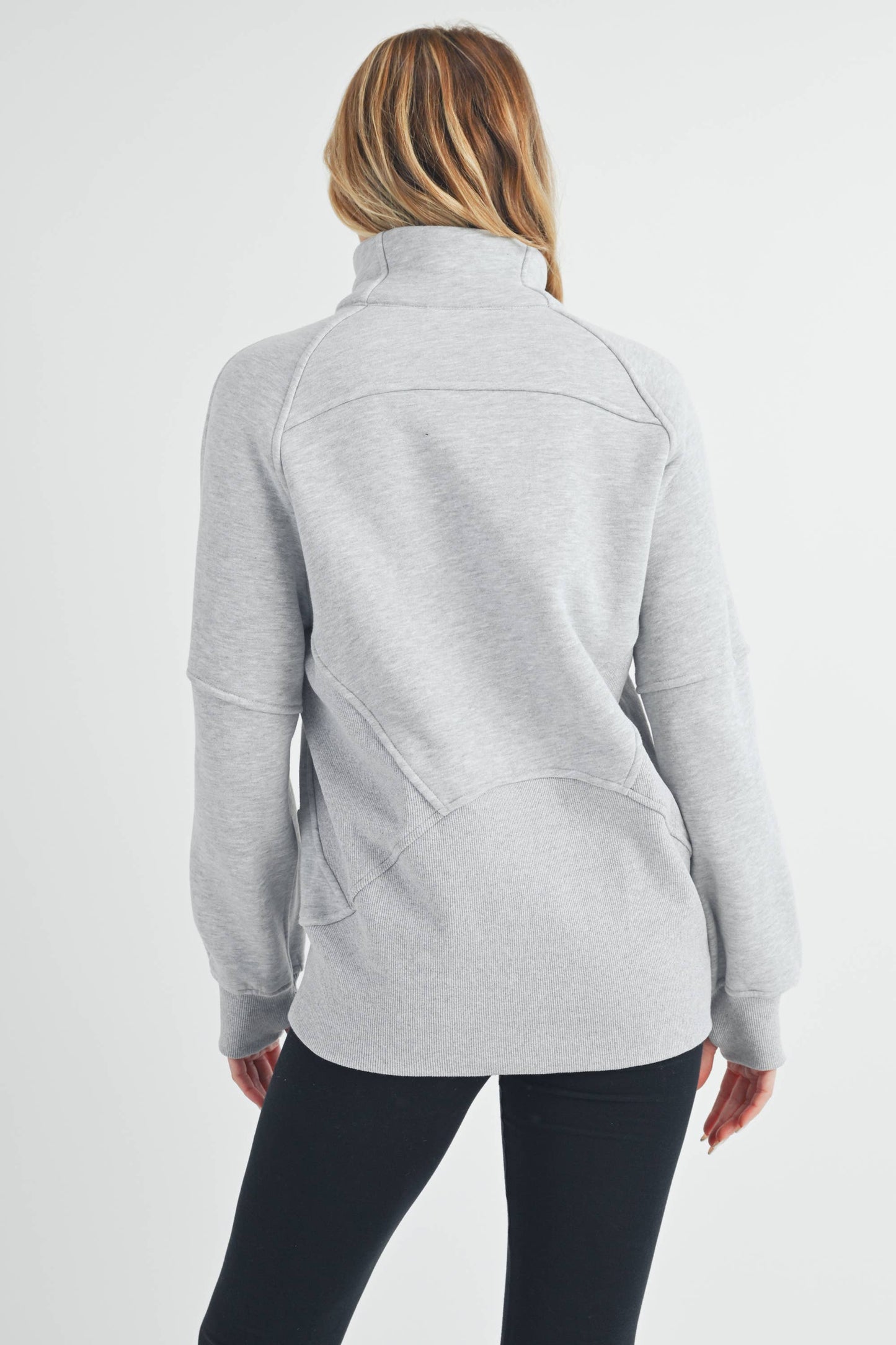 986DK Long Dove Funnel Neck Half Zip