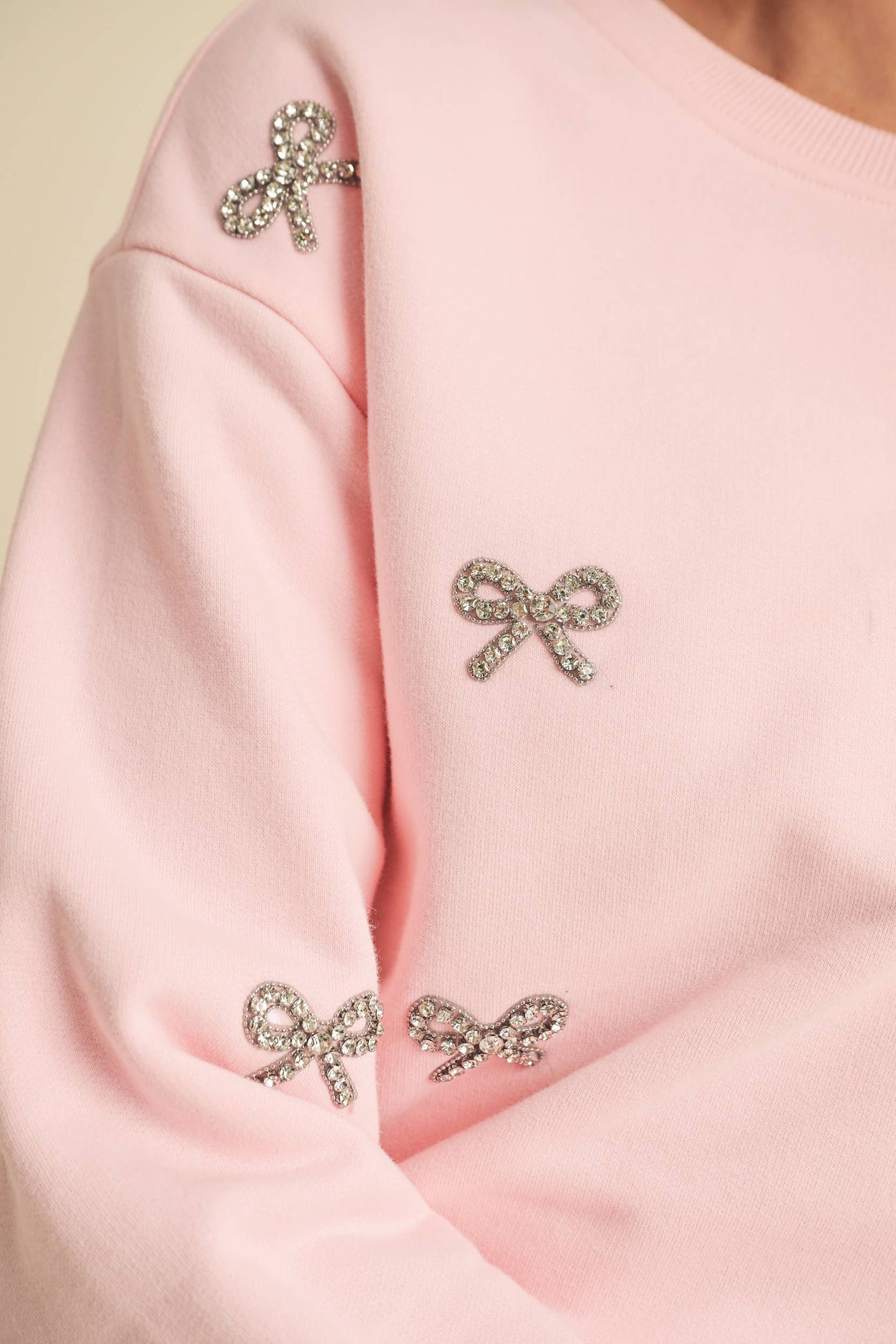 Jewel Bow Cotton Pullover