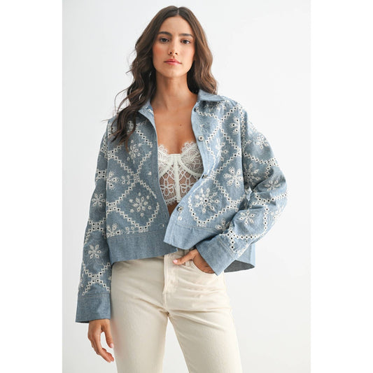 EMBROIDERED DENIM JACKET