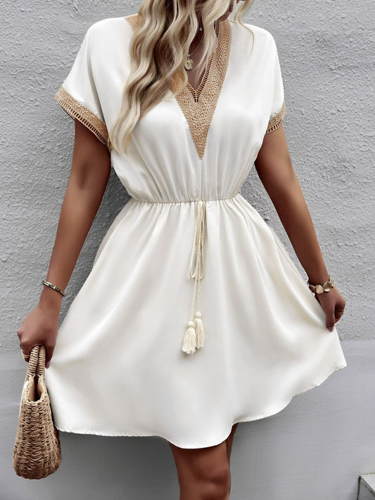V-Neck Short Sleeve Cover up