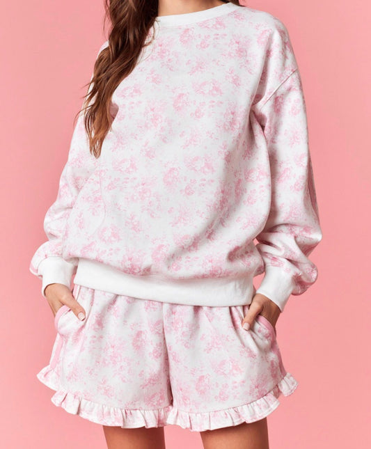Floral French Terry Sweatshirt