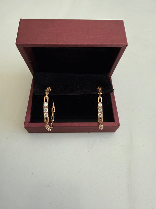 10k gold Diamond hoops