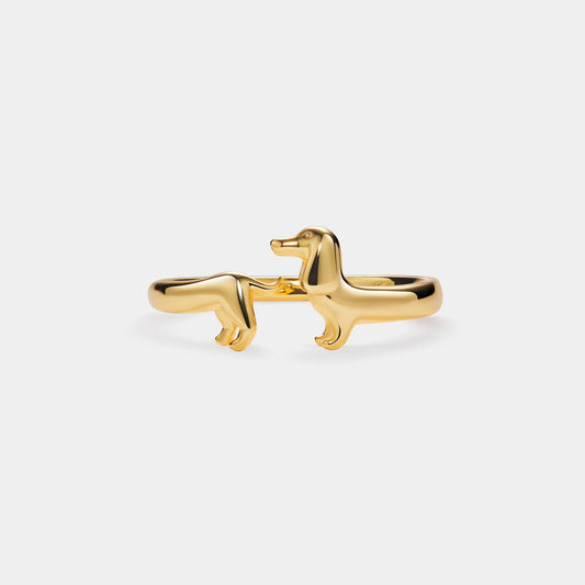 Dachshund Dog Stacking Band Ring
