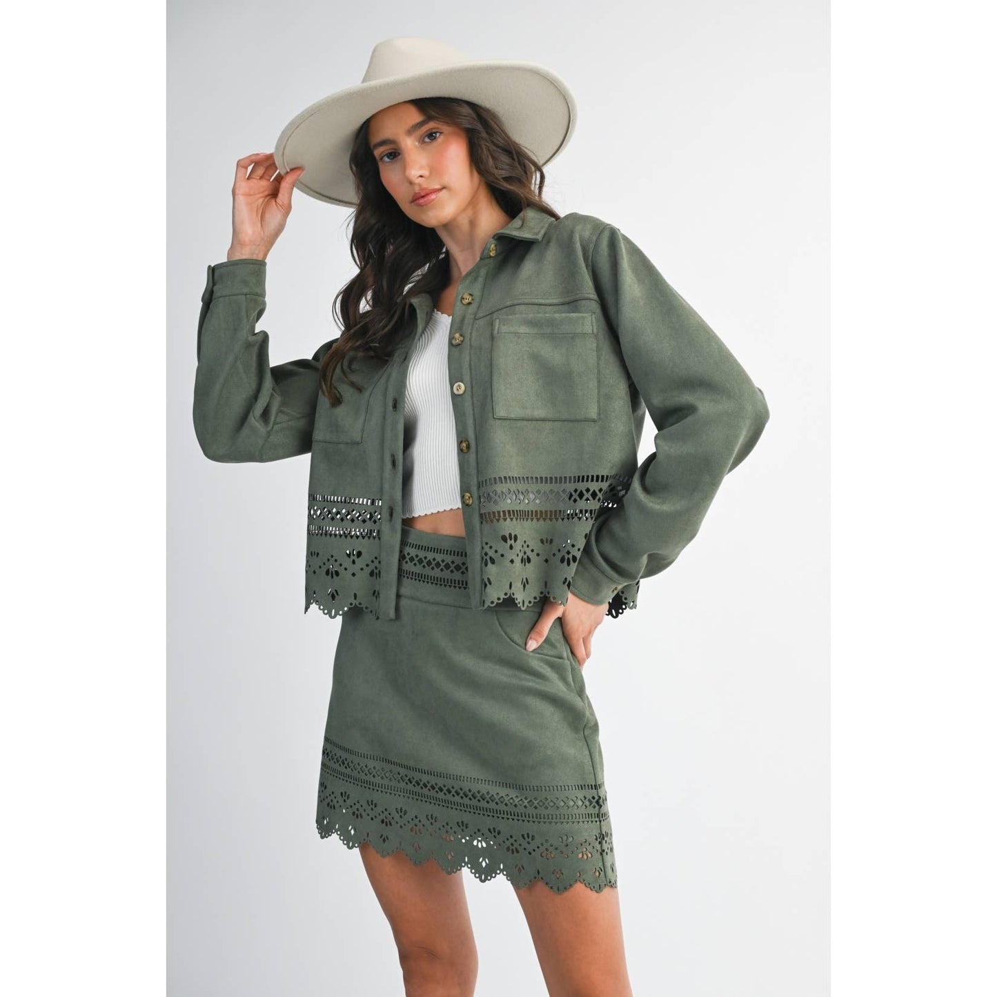 Green detail jacket