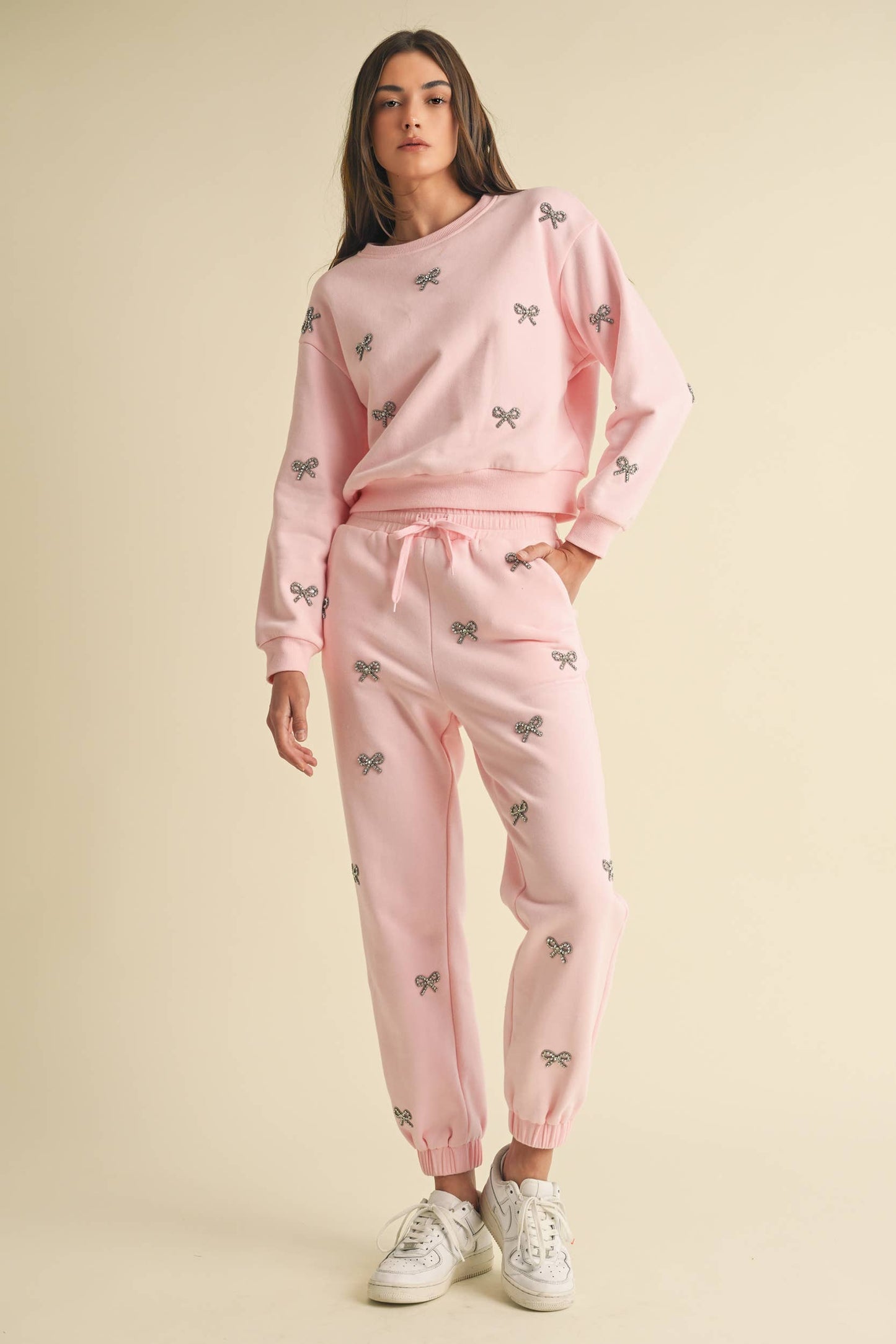 Jewel Bow Cotton Pullover