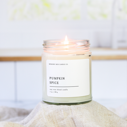 Pumpkin Spice - 7 oz. Clear Glass Soy Candle